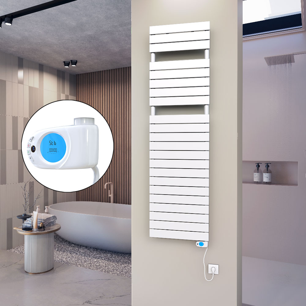 10H Electric Towel Warmer 500x1772 White (Musa Thermostat) 900 W - 1