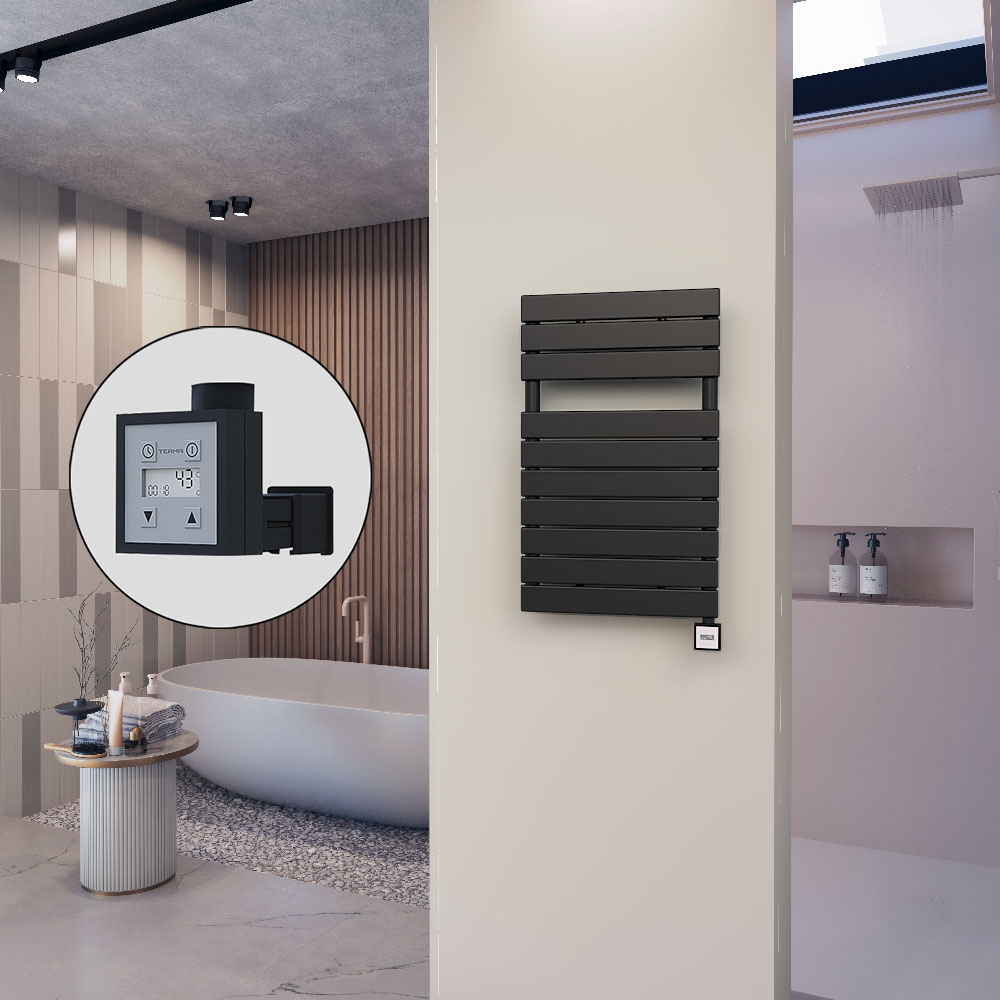 10H Electric Towel Warmer 500x810 Matte Black Ktx3 300 W - 1