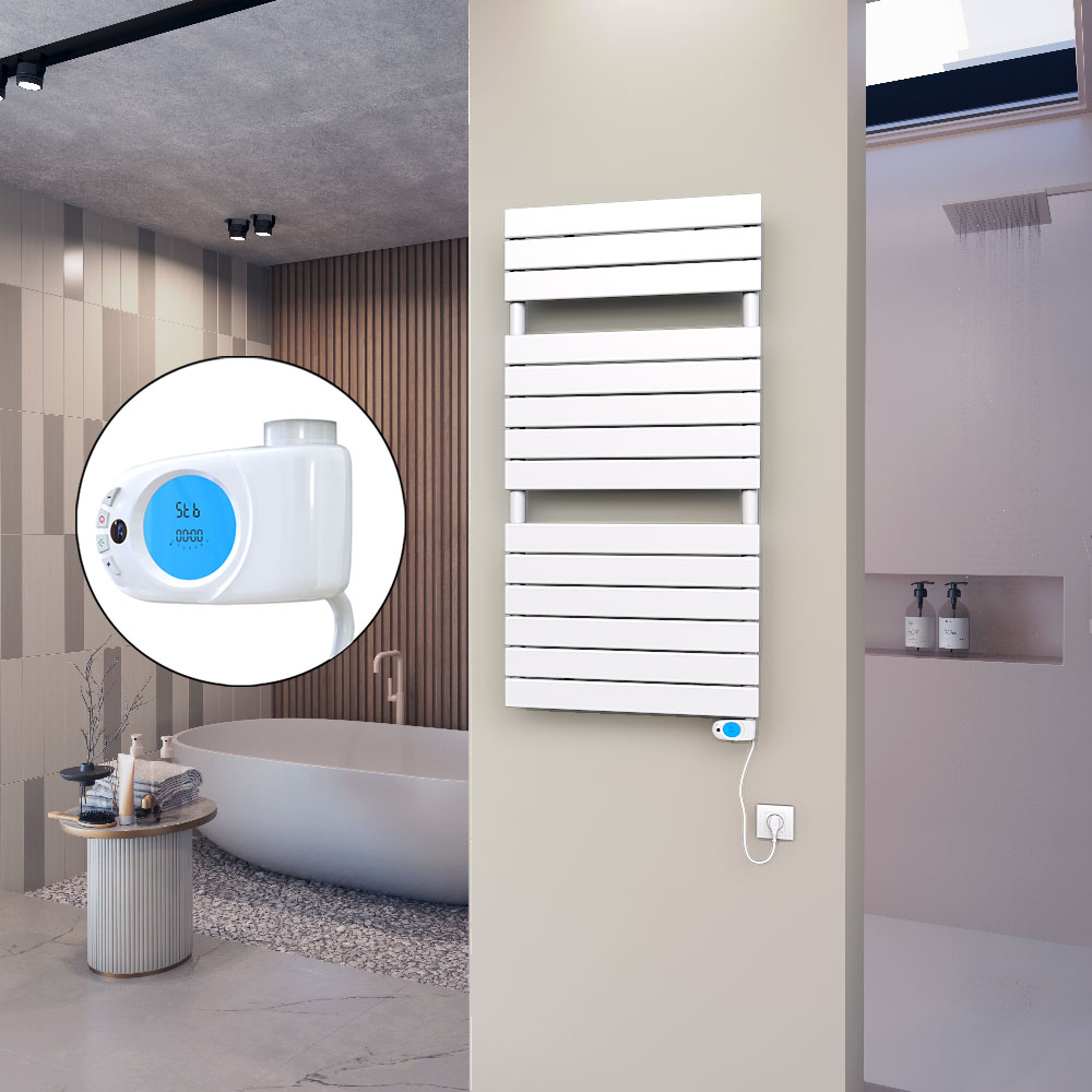10H Electric Towel Warmer 600x1180 White (Musa Thermostat) 600 W - 2
