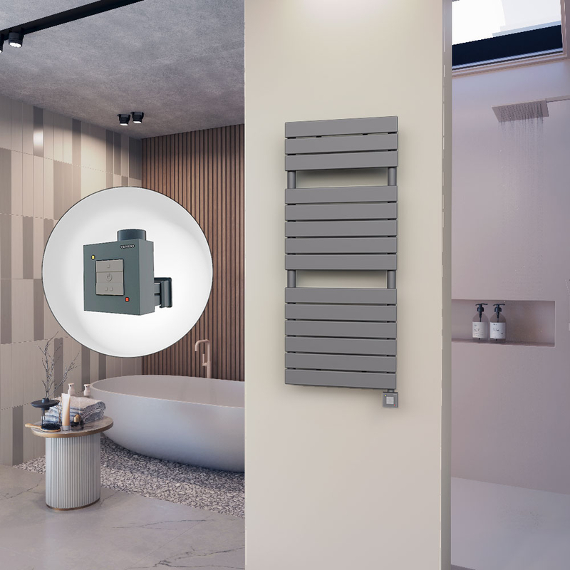 10H Sèche Serviettes Electrique 500x1180 Anthracite Ktx1 600 Watt