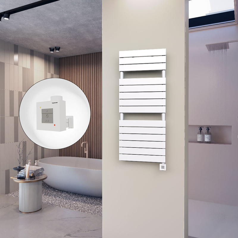 10H Sèche Serviettes Electrique 500x1180 Blanc Ktx1 600 Watt