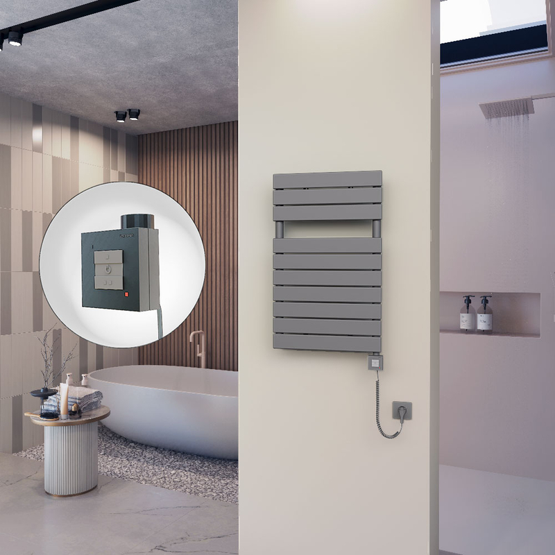 10H Electric Towel Warmer 500x810 Anthracite Ktx1 300 W (Spiral Cable)