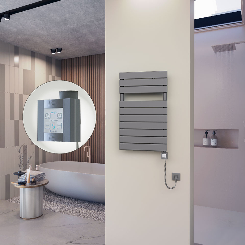 10H Electric Towel Warmer 500x810 Anthracite Ktx4 300 W (Spiral Cable)