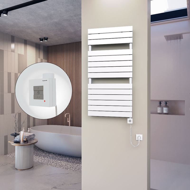 10H Elektrikli Havlupan 600x1180 Beyaz (KTX1 Termostat) 600W Spiral Kablolu