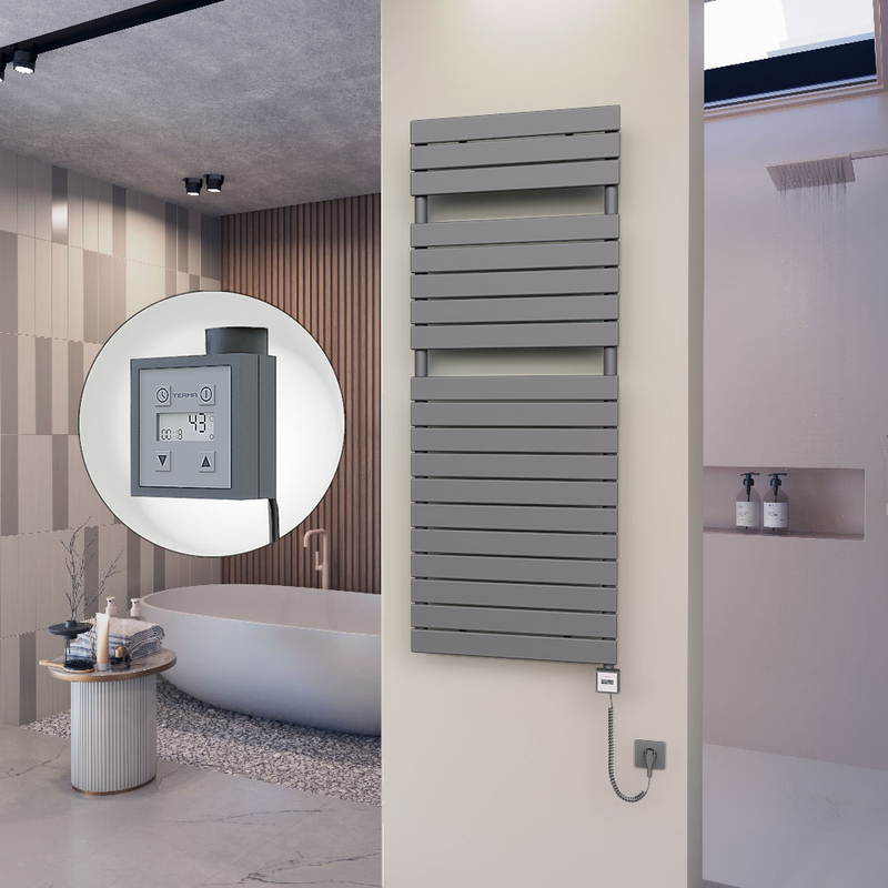 10H Elektrikli Havlupan 600x1550 Antrasit (KTX3 Termostat) 1000W Spiral Kablolu