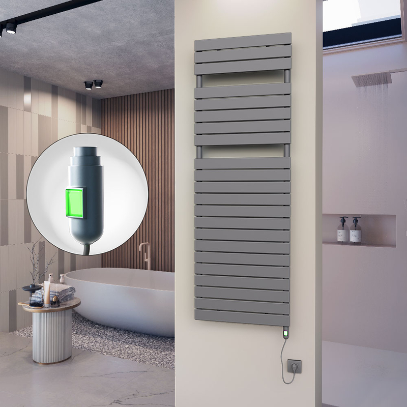 10H Elektrikli Havlupan 600x1772 Antrasit (On/Off Düğmeli) 900 W 
