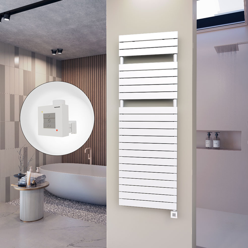 10H Sèche Serviettes Electrique 600x1772 Blanc Ktx1 1000 Watt