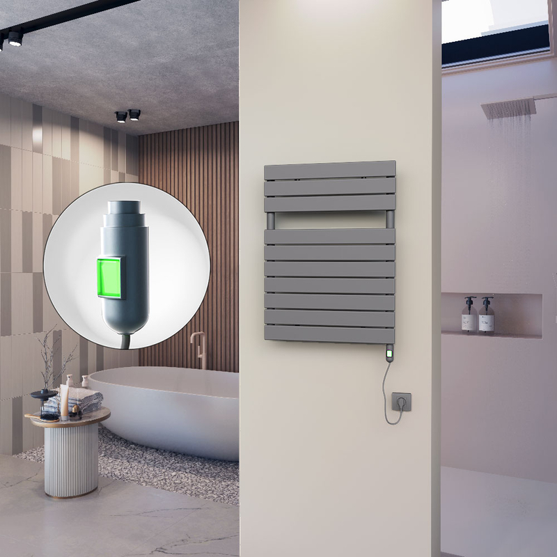 10H Sèche Serviettes Electrique 600x810 Anthracite (On/Off) 600 Watt