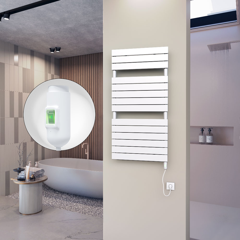 10H Sèche Serviettes Electrique 600x1180 Blanc (On/Off) 600 W - 2
