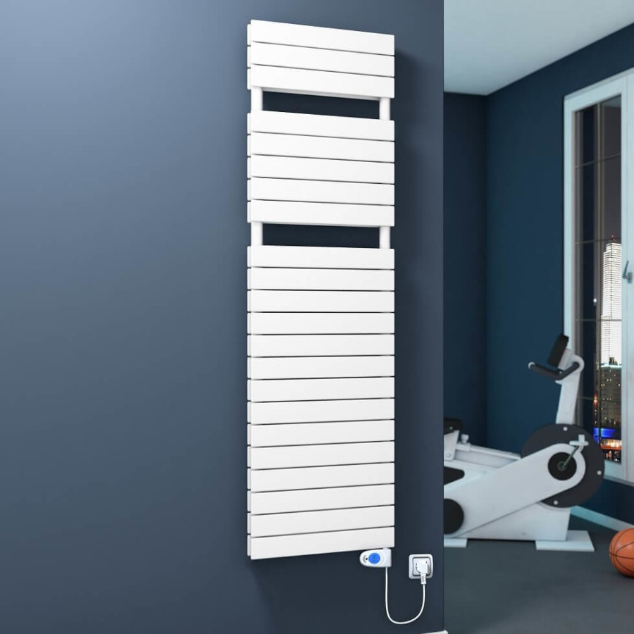 20H Electric Towel Warmer 500x1772 White (Musa Thermostat) 900 W - 1