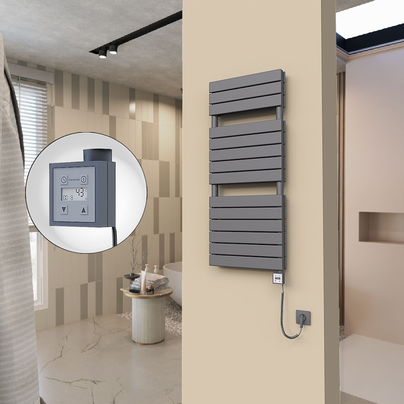 20H Electric Towel Warmer 500x1180 Anthracite Ktx3 600 W (Spiral Cable)