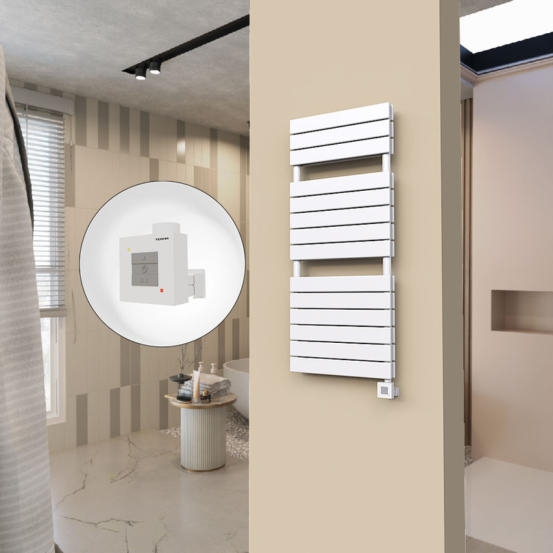 20H Sèche Serviettes Electrique 500x1180 Blanc Ktx1 1000 Watt