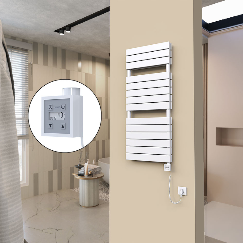 20H Electric Towel Warmer 500x1180 White Ktx3 600 W (Spiral Cable)