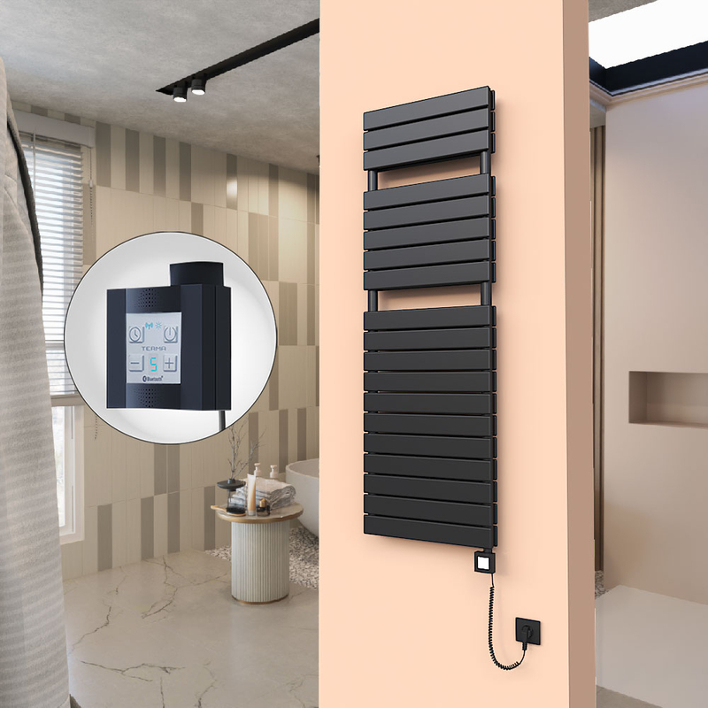 20H Elektrikli Havlupan 500x1550 Siyah (KTX4 Termostat) 1000W Spiral Kablolu