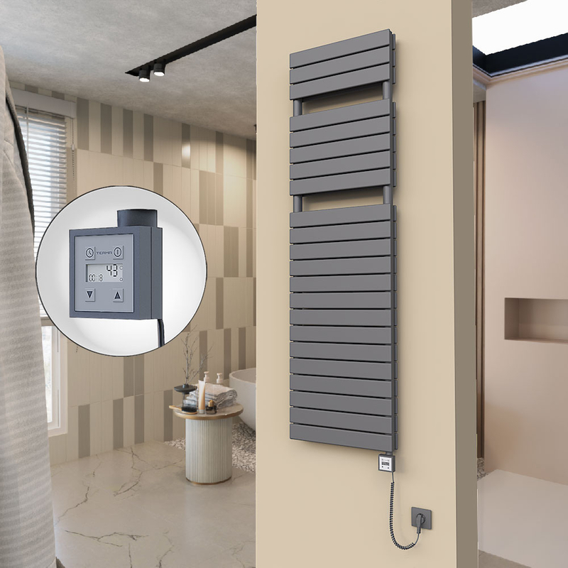 20H Elektrikli Havlupan 500x1772 Antrasit (KTX3 Termostat) 1000W Spiral Kablolu 