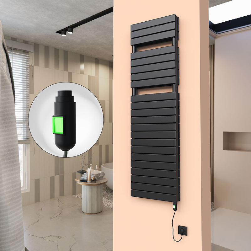 20H Elektrikli Havlupan 500x1772 Siyah (On/Off Düğmeli) 1500 W 