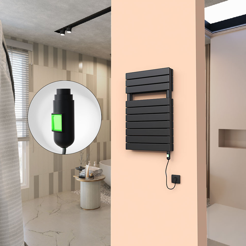 20H Elektrikli Havlupan 500x810 Siyah (On/Off Düğmeli) 900 W