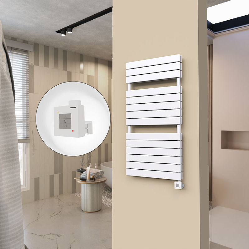 20H Sèche Serviettes Electrique 600x1180 Blanc Ktx1 1000 Watt