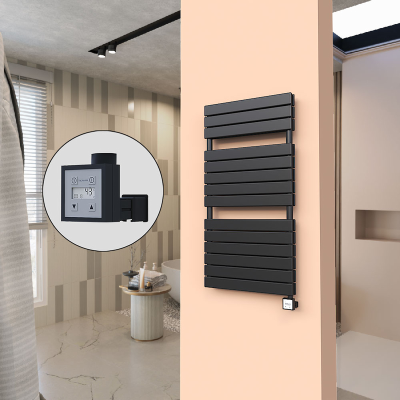 20H Elektrikli Havlupan 600x1180 Siyah (KTX3 Termostat) 1000W 