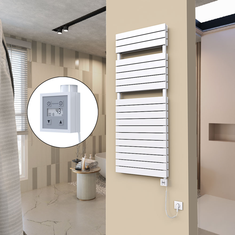 20H Elektrikli Havlupan 600x1550 Beyaz (KTX3 Termostat) 1000W Spiral Kablolu - 1