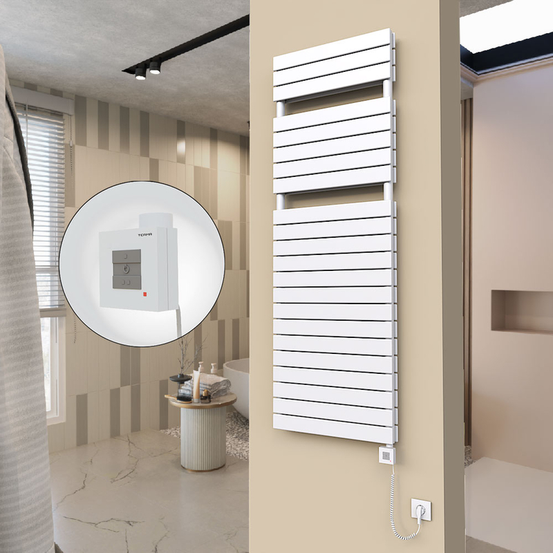 20H Elektrikli Havlupan 600x1772 Beyaz (KTX1 Termostat) 1000W Spiral Kablolu