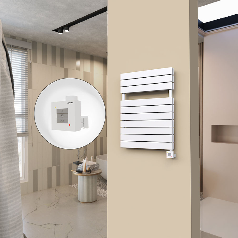 20H Sèche Serviettes Electrique 600x810 Blanc Ktx1 1000 Watt