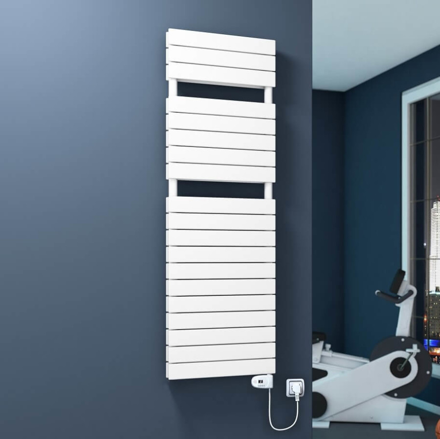 20H Sèche Serviettes Electrique 500x1550 Blanc (Thermostat Thesis) 900 W - 1