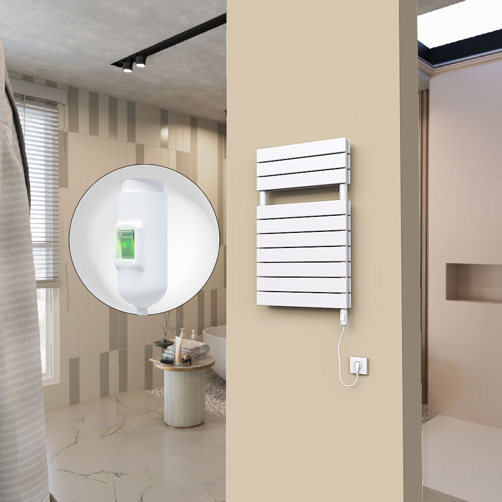 20H Sèche Serviettes Electrique 500x810 Blanc (On/Off) 900 W - 1