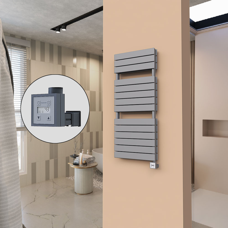 21H Electric Towel Warmer 500x1180  Anthracite Ktx3 1000 W