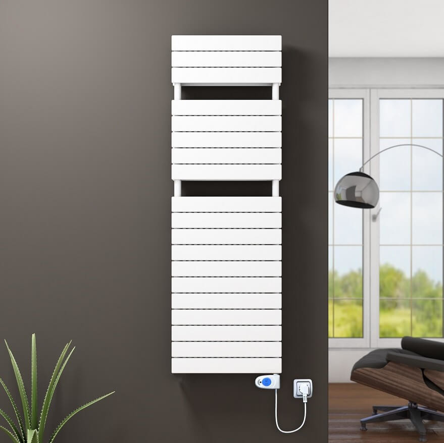 21H Electric Towel Warmer 500x1550 White (Musa Thermostat) 900 W - 1