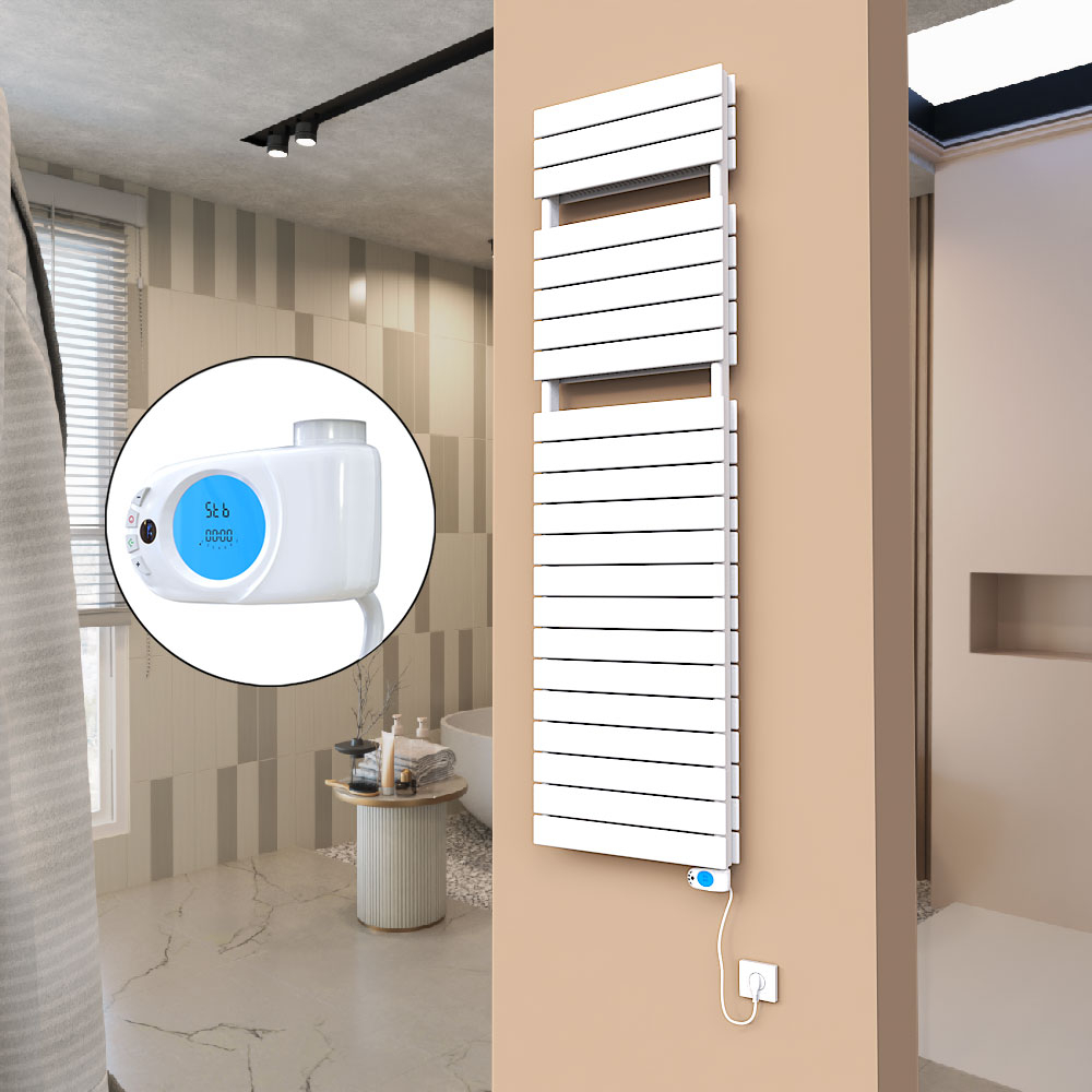 21H Electric Towel Warmer 500x1772 White (Musa Thermostat) 1200 W - 2