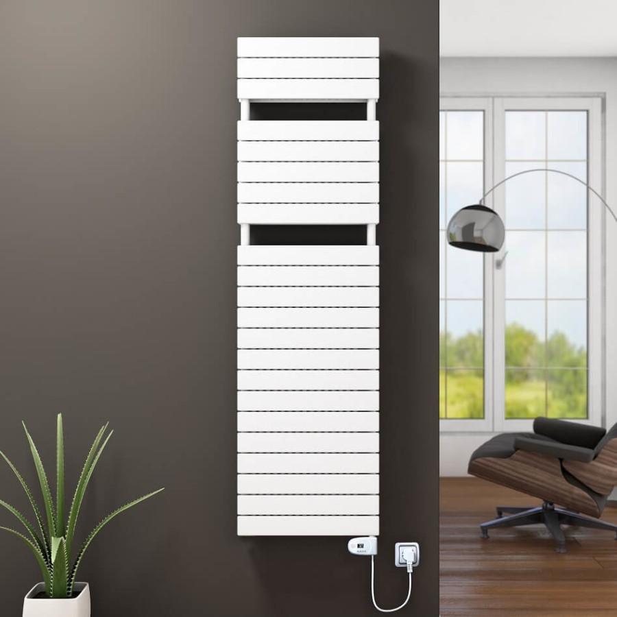 21H Electric Towel Warmer 500x1772 White (Thesis Thermostat) 1200 W - 1