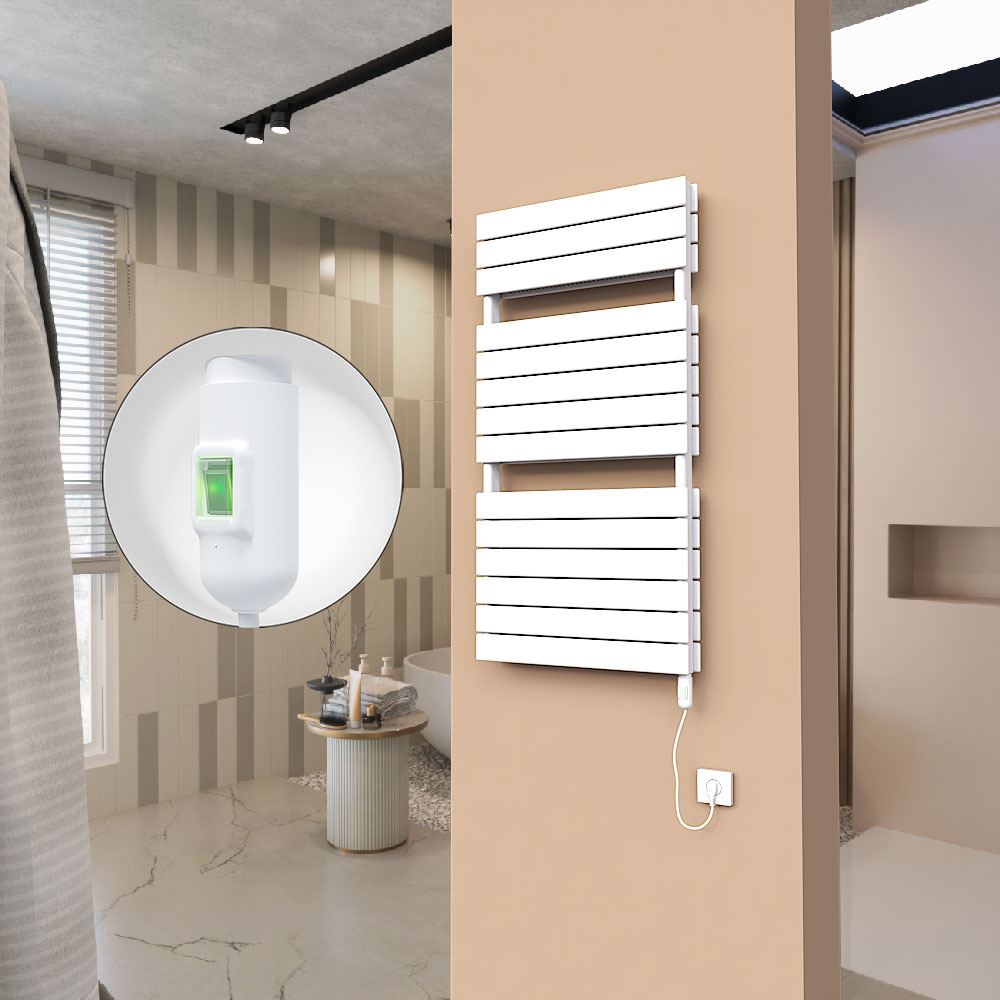 21H Electric Towel Warmer 600x1180 White (On/Off) 900 W - 1