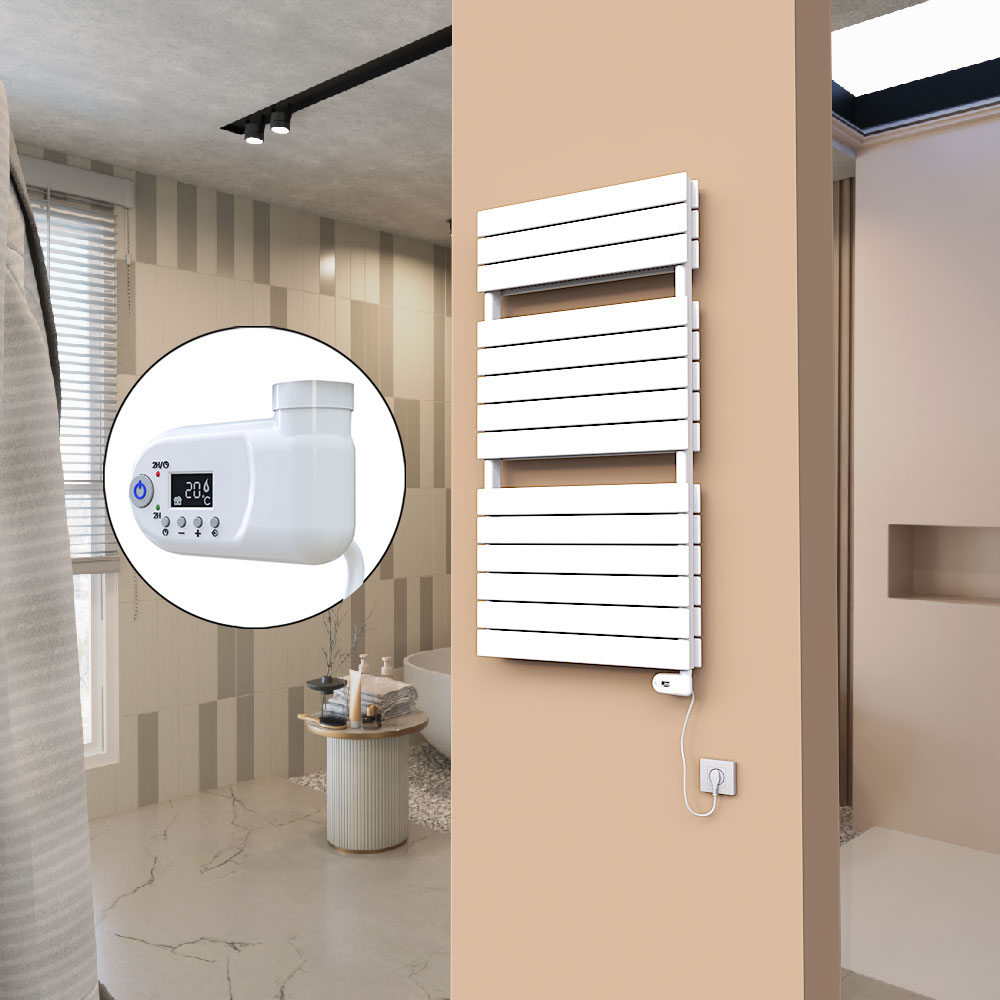 21H Electric Towel Warmer 600x1180 White (Thesis Thermostat) 900 W - 1