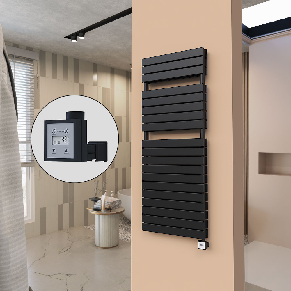 21H Electric Towel Warmer 600x1550 Matte Black Ktx3 1000 W - 1