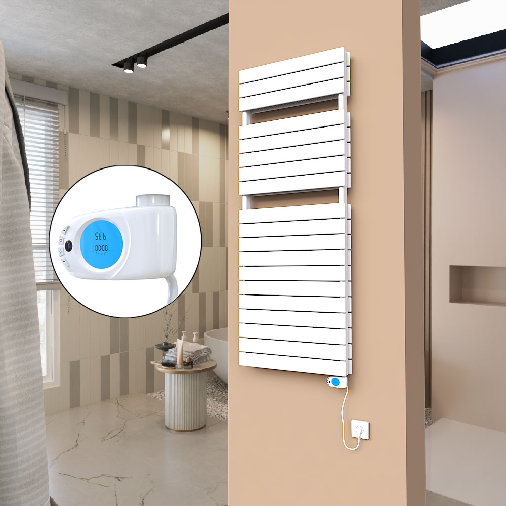 21H Electric Towel Warmer 600x1550 White (Musa Thermostat) 1200 W - 2