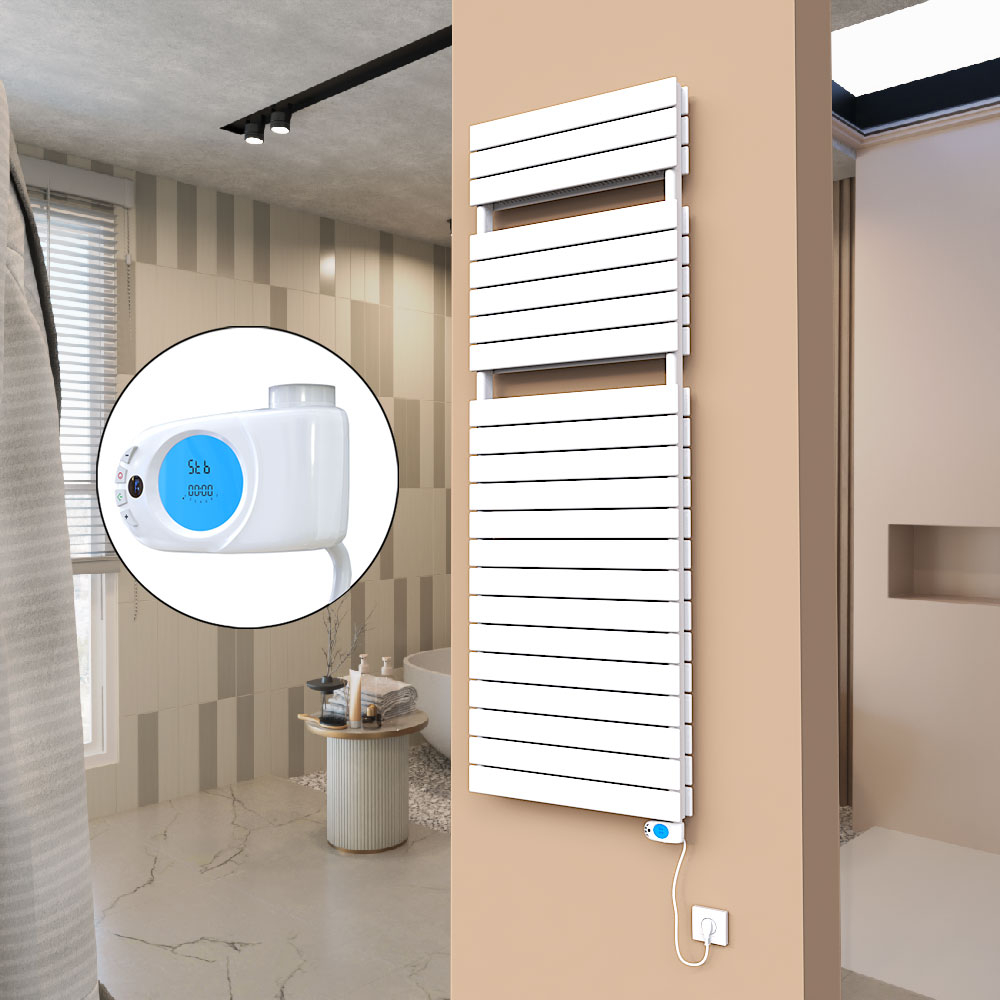 21H Electric Towel Warmer 600x1772 White (Musa Thermostat) 1500 W - 2