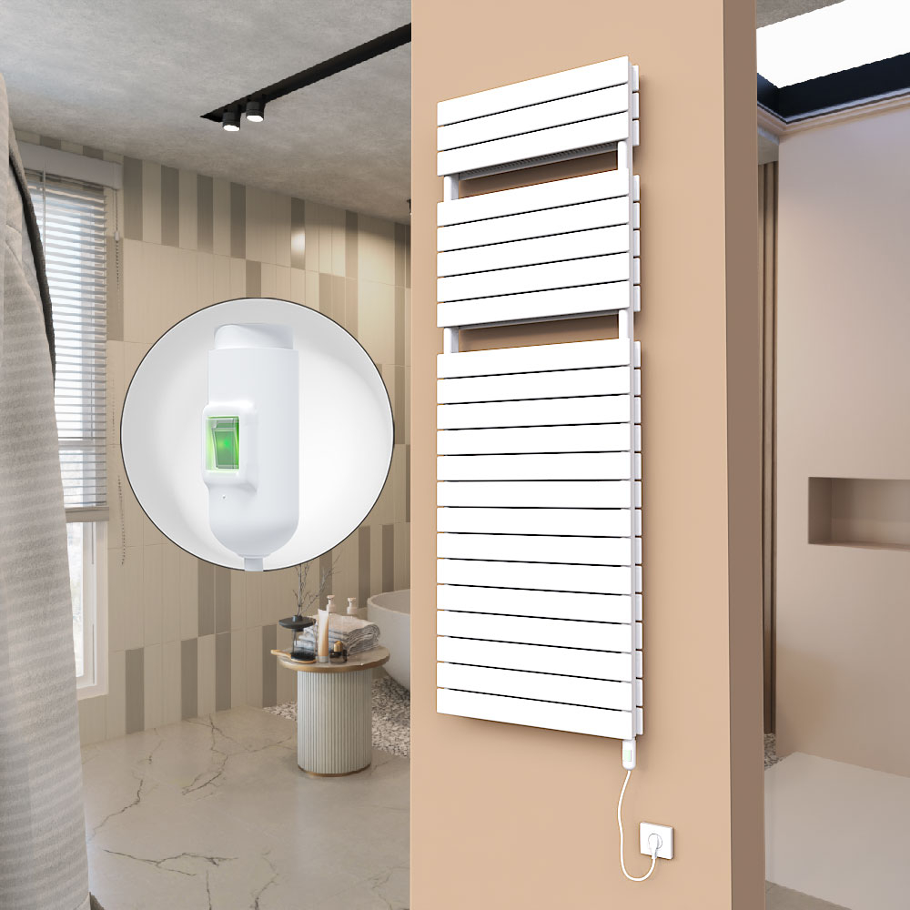 21H Electric Towel Warmer 600x1772 White (On/Off) 1500 W - 2