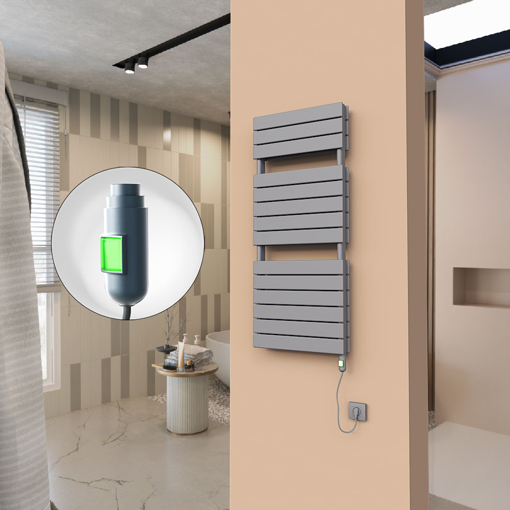 21H Elektrikli Havlupan 500x1180 Antrasit (On/Off Düğmeli) 1200 W - 1