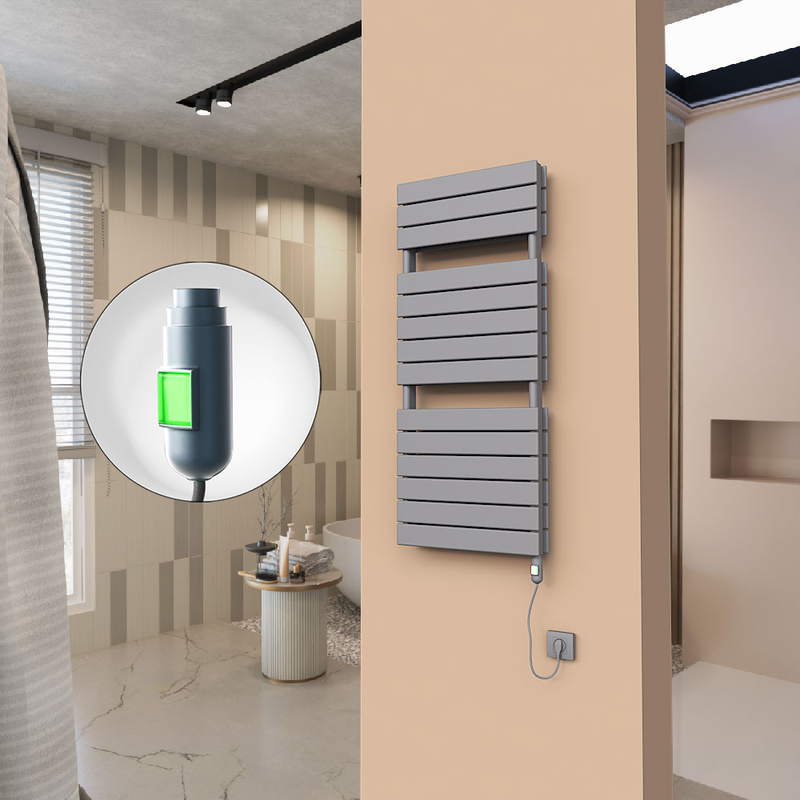 21H Elektrikli Havlupan 500x1180 Antrasit (On/Off Düğmeli) 1200 W 