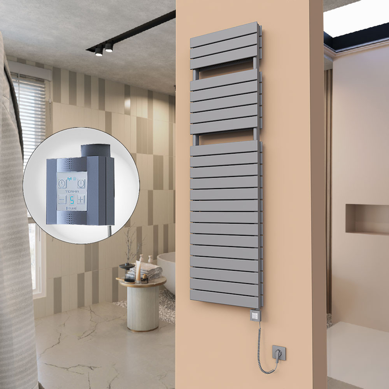 21H Electric Towel Warmer 500x1772 Anthracite Ktx4 1000 W (Spiral Cable)