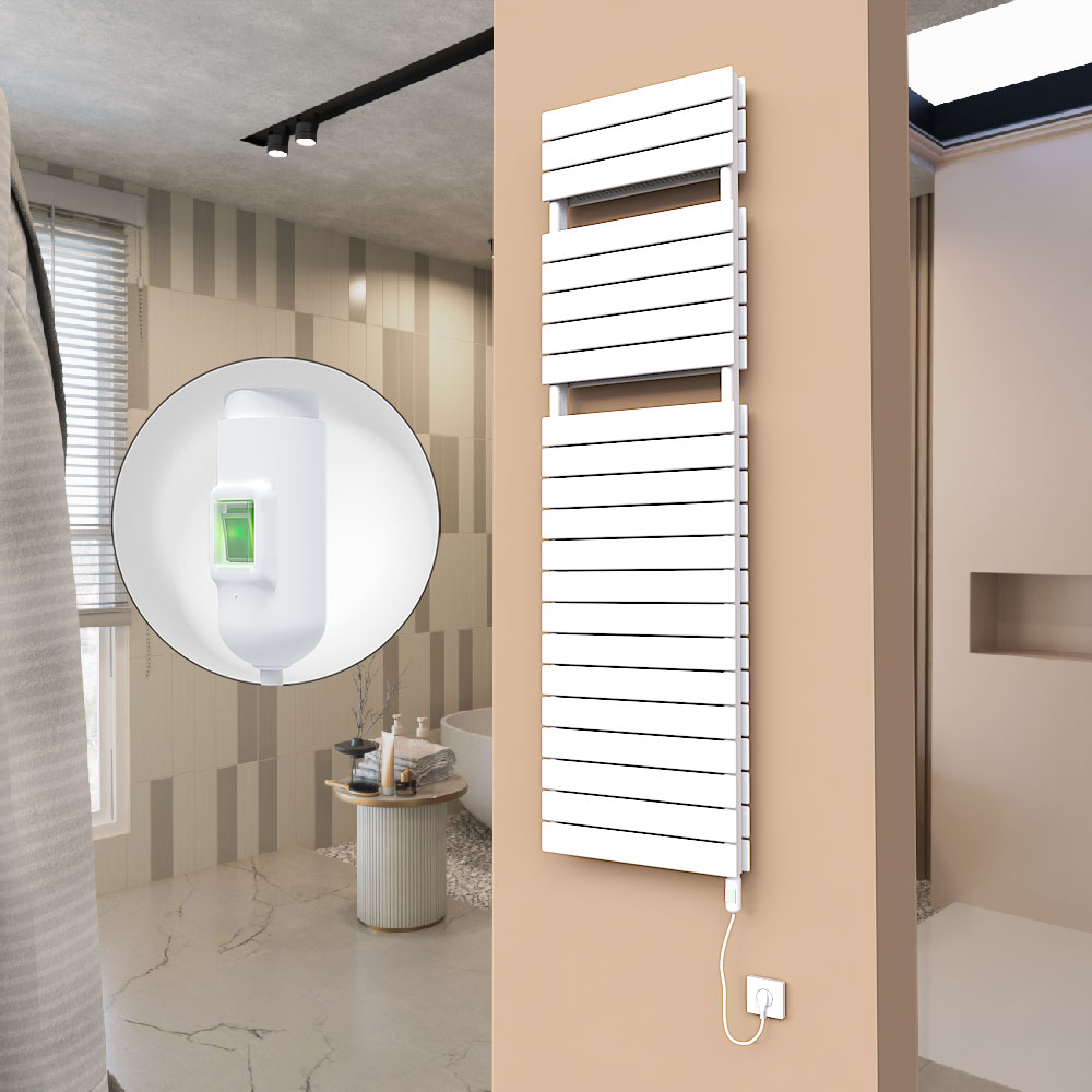 21H Elektrikli Havlupan 500x1772 Beyaz (On/Off Düğmeli) 1500 W - 2