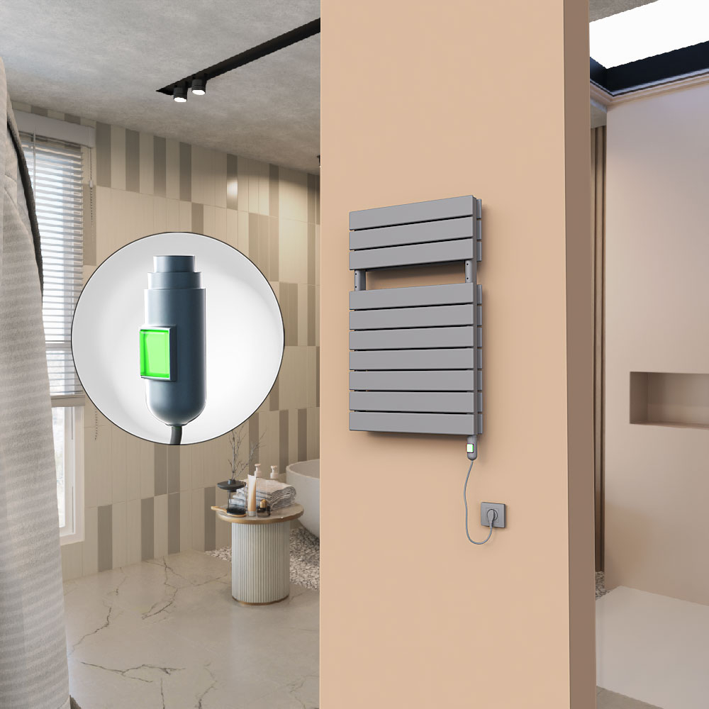 21H Elektrikli Havlupan 500x810 Antrasit (On/Off Düğmeli) 900 W - 1