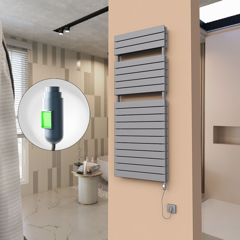 21H Electric Towel Warmer 600x1550 Anthracite (On/Off) 1200 W