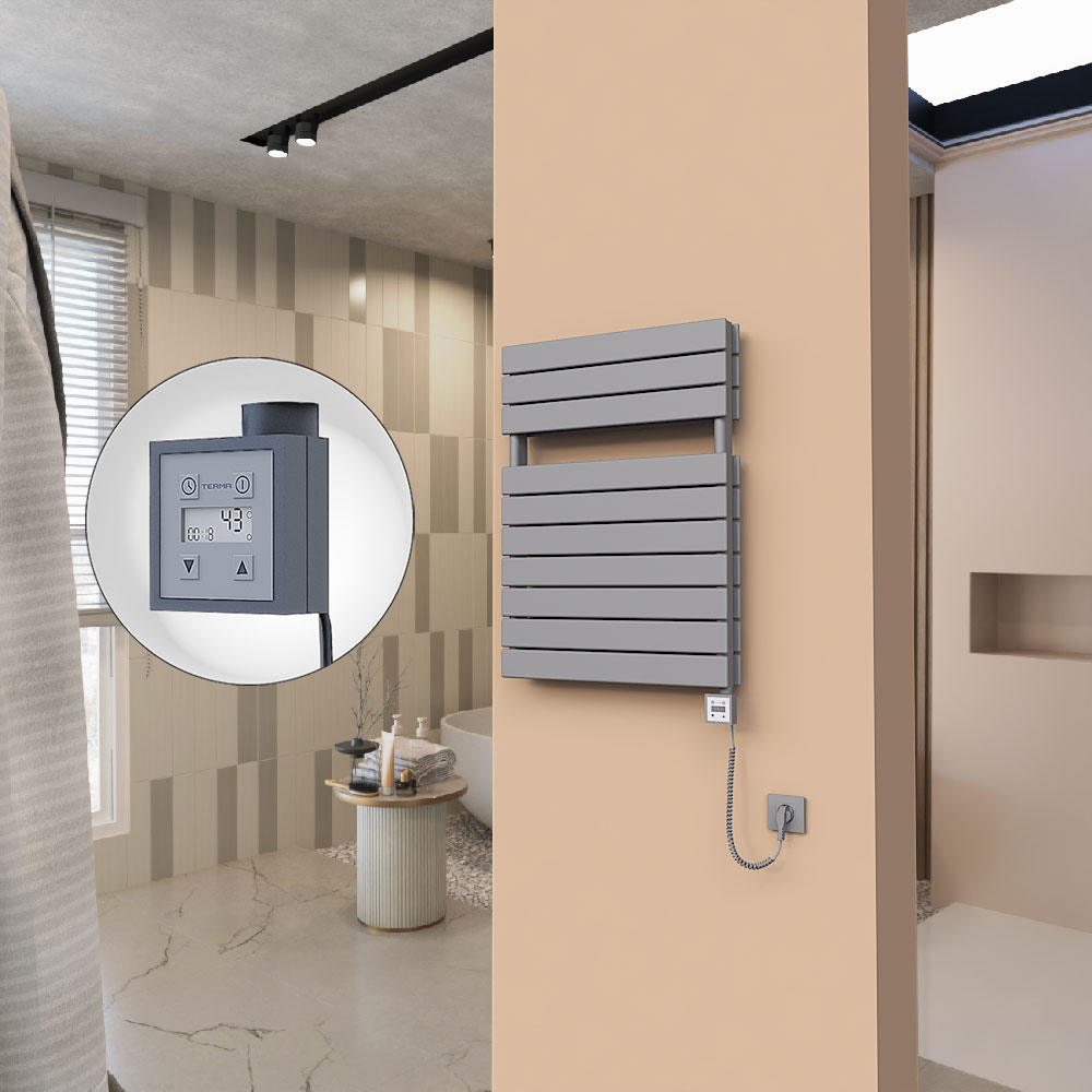 21H Elektrikli Havlupan 600x810 Antrasit (KTX3 Termostat) 1000W Spiral Kablolu - 1