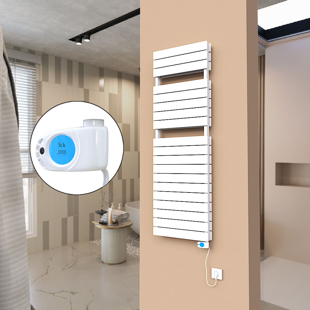 21H Sèche Serviettes Electrique 500x1550 Blanc (Thermostat Musa) 1500 W - 2