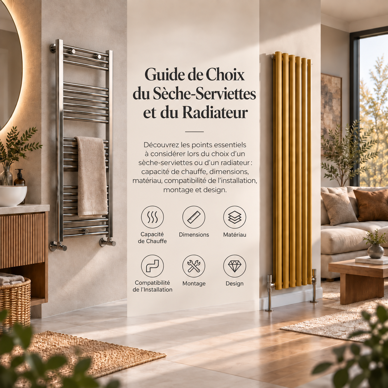 Quels critères prendre en compte pour choisir un sèche-serviettes ou un radiateur ?