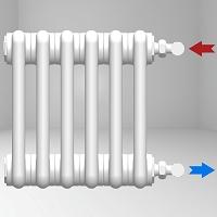DL 2 Column Radiator 2200x716 Anthracite Standard / Cross