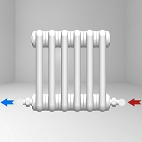 DL 2 Column Radiator 2200x716 Anthracite Bottom Right - Bottom Left