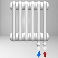DL 2 Column Radiator 2200x716 Anthracite Bottom Right 50mm